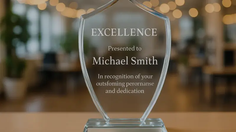 Approaches to Honoring Accomplishments with Glass Trophies